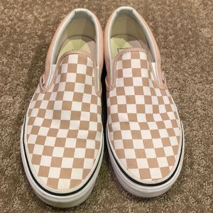 VANS checkered slip on shoes. I’m great condition with lots of life left.